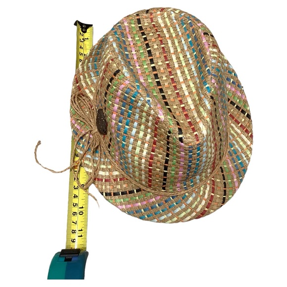 Panama Jack Paper Braid Hat Colorful Unisex Fedora Hat One Size - Picture 14 of 16